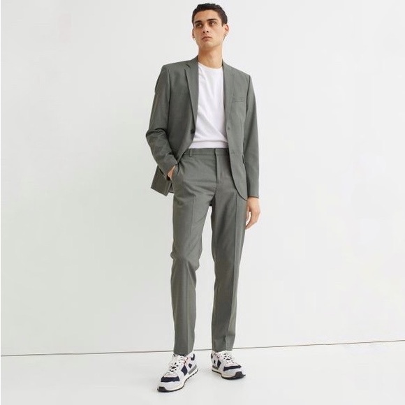 H&M Other - NWT H&M Slim Fit Blazer in Green Grey Size 40R